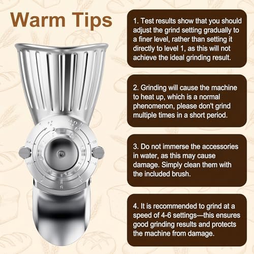 GVODE Grain Mill Attachment for KitchenAid Stand Mixer, 9 Grind Levels - Image 6