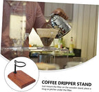 Adjustable Coffee Dripper Stand with Thick Wooden Base for Cups - Image 3