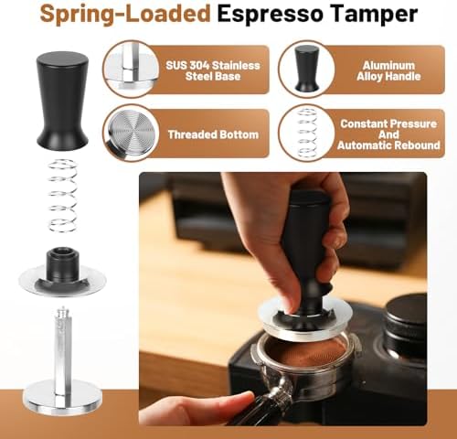 53mm Espresso Accessories Kit, Coffee Tamper, Distributor, WDT & Funnel - Image 2