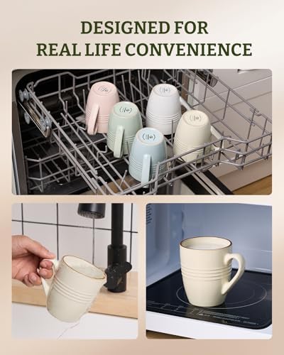 famiware Jupiter Coffee Mugs Set of 8, 13oz Coffee Mug Cups with Handle - Image 5