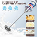 Electric Handheld Milk Frother 3-speed Stainless Steel Whisk - Image 6