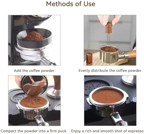 54mm Espresso Accessories Kit 2-in-1 Coffee Distributor and Tamper Leveler, WDT Tool and Magnetic Dosing Funnel for 54 mm Portafilters - Image 6