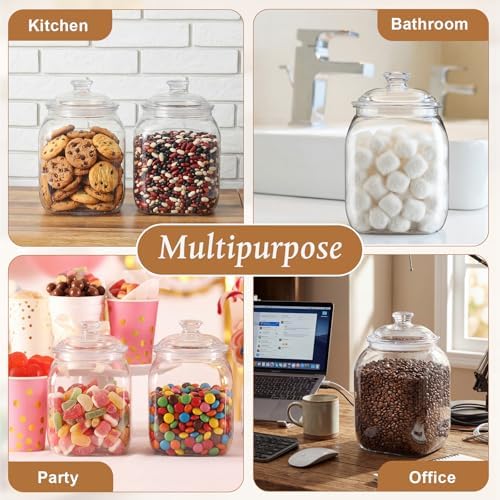 Suclain 2 Pack Acrylic Cookie Candy Jar with Lid, 1 Gallon - Image 5