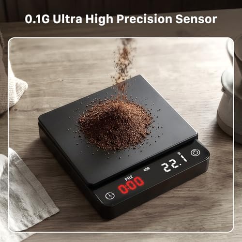 Garnen Mini Espresso Coffee Scale with Timer, 0.1g Digital Smart Scale - Image 2