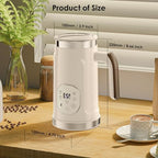 Automatic Warmer Milk Steamer, Electric Hot Milk Frother with 300ml Large Capacity, Digital Touchscreen Control and Adjustable Temperature Setting for Cappuccino, Latte and Hot Chocolate (Black) - Image 5