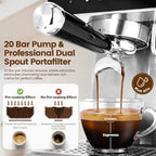 Touchscreen Espresso Machines with Timer, 51oz Water Tank, 20 Bar - Image 2