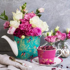 Portmeirion Sara Miller London Chelsea Mug, Pink | 12 Oz Cup for Drinking Tea, Coffee, and Hot Cocoa | Made from Fine China with Gold Detail | Handwash Only - Image 3