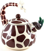Whistling Tea Kettle for Stove Top Enamel on Steel Teakettle, Supreme Housewares Giraffe Design Teapot Water Kettle Cute Kitchen Accessories Teteras (2.1 Quart, Giraffe) - Image 4