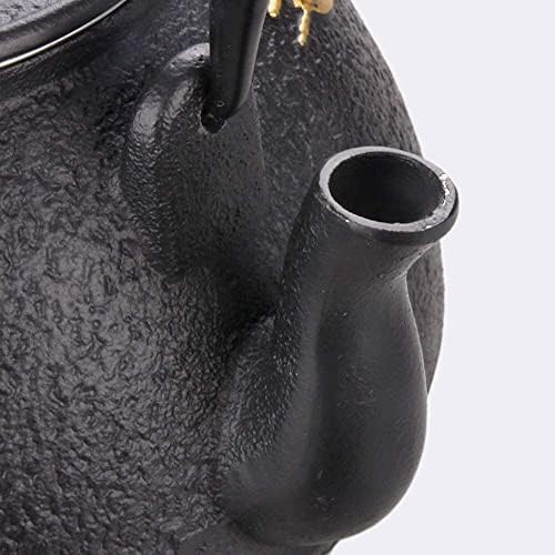 KYUSAR Japanese Cast Iron Teapot Chinese Teapot 1200ML Teapot Tea Pots Cast Iron Uncoated Process Iron Raw Iron Pot Tetsubin Tea Pot - Image 6