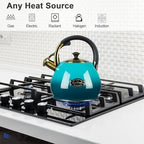 Tea Kettle Stovetop Whistling Kettle Teapot, 3Quart Tea Pot Stainless Steel Teakettle for Stove Top with Heat Proof Ergonomic Handle - Image 2