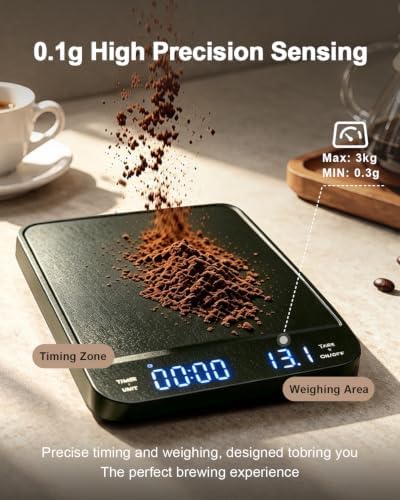 Coffee Scale with Timer, 3kg/0.1g High Precision Espresso Scale - Image 4