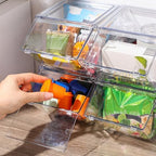 Yerliker 8 Pcs Clear Stackable Storage Bins with Lids for Pantry - Image 3