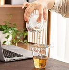 Clear Glass Teapot Tea Set with Removable Infuser Borosilicate Glass Tea Kettle, Includes 4 Ceramic Tea Cups and A Portable Travel Bag,Style 3,Style 3 - Image 3