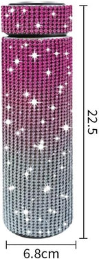 17 oz Bling Stainless Steel Water Bottle Rhinestone Vacuum Water Bottle Glitter Bottles Diamond Vacuum Flask Mug Gift Girls Women (500ml), Gradient Pink - Image 2