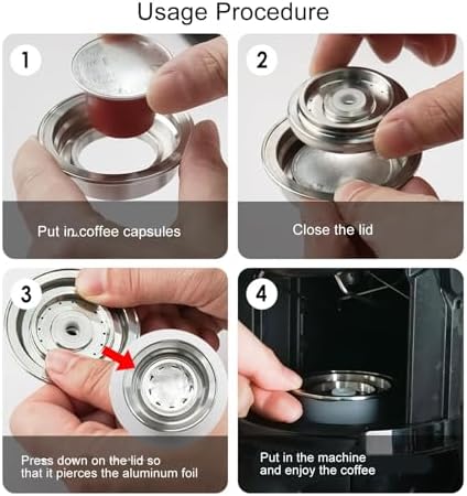 Coffee Capsule Adapter, Coffee Pod Converter Stainless Steel Reusable Convenient Converter Holder for Large and Small Machines for Universal Machines - Image 2