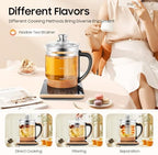 Health Pot Electric Kettle with Infuser, 1.8L Glass Electric Kettle - Image 6