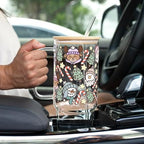 Sip-Sip Hooray! Christmas Cuties 40oz Glass Tumbler with Lid and Straw - Image 5