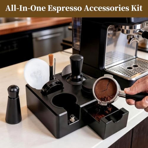 9 PCS 54mm Espresso Accessories Kit with Tamper Station - Image 2