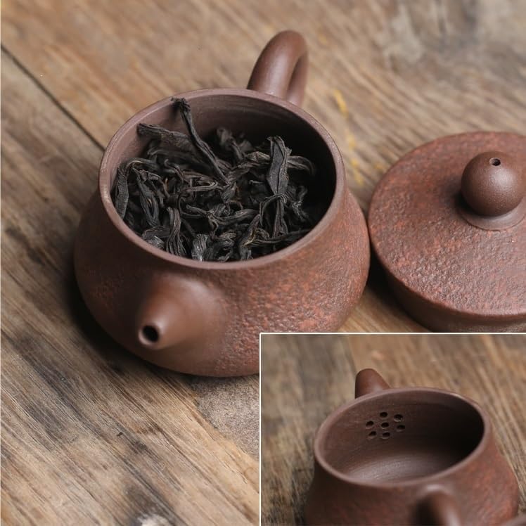 Tea Pots For Loose Tea Chinese Purple Sand Teapot, Coffee Pot, Handmade Retro Small Teapot, Household Tea Set, Teapot, Loose Tea Teapot, Chinese Tea Ceremony Supplies Tea Infuser Pot(Teapot 110ml) - Image 5
