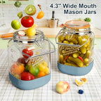 1 Gallon Glass Jar with Lid, 2 Pack Glass Food Storage Containers - Image 4