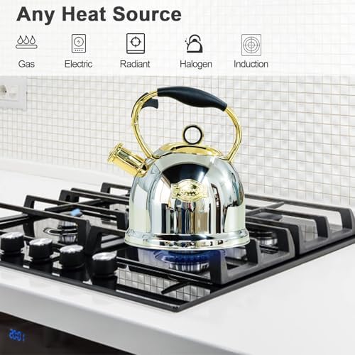 Tea Kettle for Stovetop, Food Grade Stainless Steel Water Kettle, Tea Pot for Home & Kitchen, 3.0 Qt - Image 3