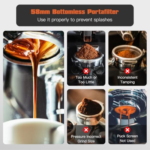 Bottomless Portafilter 58mm Compatible For Gaggia Classic/Classic Pro | Walnut Handle - Image 6