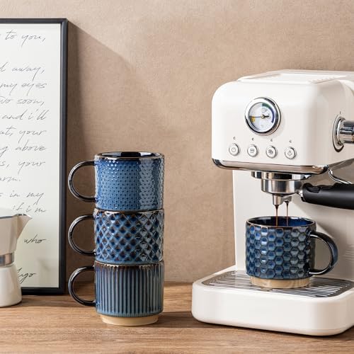 GBhome 6 OZ Coffee Mugs with Saucer and Stand, Ceramic Espresso Coffee Cup - Image 2