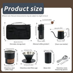 Pour Over Coffee Maker Set with Manual Burr Coffee Grinder, 6-Piece - Image 3