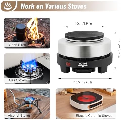 Stovetop Coffee Maker, 4 Cup Stainless Steel Moka Pot Espresso Maker Coffee Pot with Electric Stove, 500W Stovetop Espresso Machine Italian Espresso Maker for Home Bar Office - Image 5