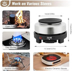 Moka Coffee Pot, Stainless Steel Portable Espresso Coffee Maker with Electric Stove, for Percolator Italian Coffee, Tea, Office, Bar, Restaurant, Lounge Bars, Cafes, Teahouse (4 Cups) - Image 3