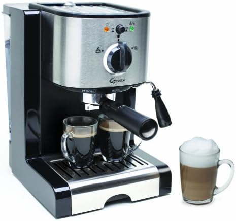 Capresso 116.04 Pump Espresso and Cappuccino Machine EC100, Black and Stainless, 46 oz by Capresso