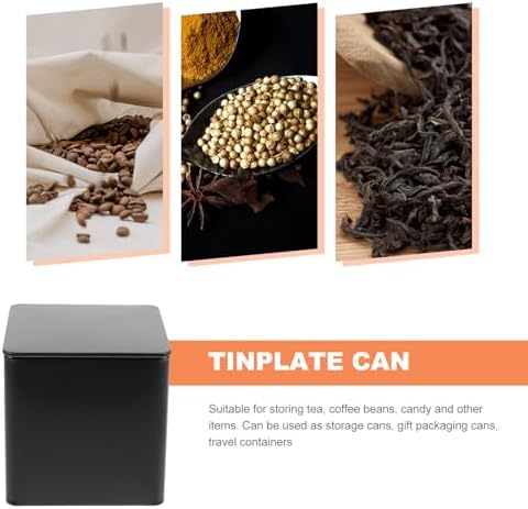 OUNONA 4 Piece Tinplate Storage Jars for Loose Tea and Tea Leaves - Image 7