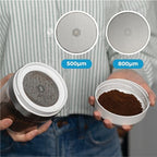 Bean Care System Bundle – Smart Coffee Canister with One-Touch Vacuum Seal & Dual-Mesh Stainless Steel Sifter for Fresh Storage & Consistent Grinds – Cold Brew & Espresso Ready - Image 7