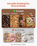 VEVOR Electric Grain Mill Grinder, 150g Commercial Spice Grinders, High Speed 850W Stainless Steel Pulverizer Powder Machine, for Dry Grains, Spices, Cereals, Coffee, Corn & Pepper, Straight Type - Image 2