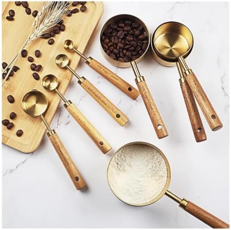 Wooden Handle Stainless Steel Measuring Cup & Spoon - Image 7