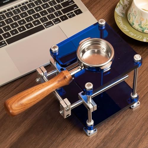 Espresso Tamper Station, 58mm Portafilter Coffee Holder, Adjustable Height, Acrylic Material, for Espresso Machine Accessories, Home & Cafe Blue by Unknown