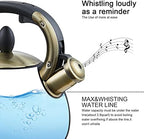 Stove Top Whistling Tea Kettle- Stainless Steel Teakettle Teapot with Ergonomic Handle 2.6 Quart(Black) - Image 4