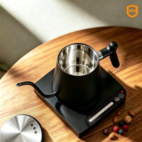 Gooseneck Electric Kettle with Temperature Control, 7 Temperature,0.65mm Precision Pour Spout, Stainless Steel Interior, 24 Hour Keep Warm, Fast Heating Electric Water Kettle - Image 5