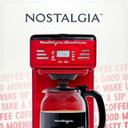 Nostalgia Retro 12-Cup Programmable Coffee Maker With LED Display, Automatic Shut-Off & Keep Warm, Pause-And-Serve Function, Red - Image 6