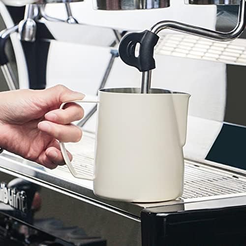 Milk Frothing Pitcher, 700ml Stainless Steel Milk Frother Cup Steaming Pitcher, Metal Steamer Cup Milk Jug Dispenser Espresso Accessories (Beige) - Image 7