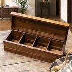 Acacia Wood Tea Bag Organizer with Compartments - Image 6
