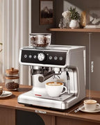 Coffee Maker with Grinder, 30 Settings & 20 Bar Pump, Espresso Machine with 58mm Portafilter & Milk Frother for Cappuccino or Latte - Image 6