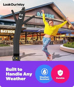 LookOurWay Air Dancers Wacky Waving Inflatable Tube Man Attachment - 7 Feet Tall Advertising Air Dancer Waving Man Inflatable Tube Guy - Blower Not Included - Black - Image 5