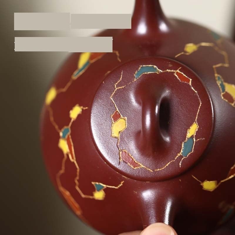 Tea Pots For Loose Tea Handmade Teapot Kung Fu Pot Creative Tea Set Traditional Retro Purple Clay Pot Home Tea Room Teapot Tea Infuser Pot - Image 3