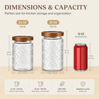 Glass Jars With Lids, Pantry Storage Containers, 32oz Coffee Canister - Image 3