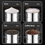stainless steel food storage containers with lids lock clips airtight container large airtight for rice flour sugar grain coffee bean storage containers Kitchen jar (1.59gal/6L) - Image 2