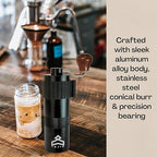 Tajir Premium Manual Coffee Grinder with Stainless Steel Conical Burr and Aluminum body, and Adjustable Settings for Pour Over | French Press | Espresso | Cold Brew, great for home use, travel, gifts. - Image 2
