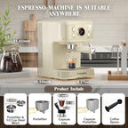 Empstorm Espresso Machine 20 Bar, 2 in 1 Espresso Maker with Milk Frother Steam Wand for Latte and Cappuccino& Milk Frothing Pitcher Steamer Cup Foam Making - Image 5