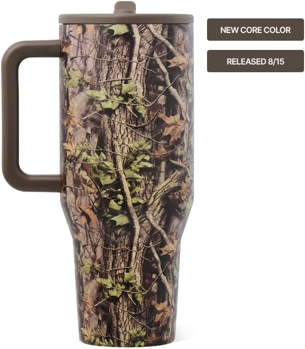 HydroJug Traveler 40oz, Insulated Tumbler with Handle & Straw, Woodland - Image 2
