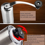 Manual Coffee Grinder Conical Burr Coffee Grinder Conical Ceramic Burr Stainless Steel Portable Hand Crank Mill Adjustable Burr Assembly - Image 2